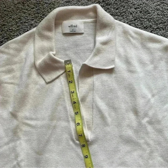 Aritzia Wilfred Clara 100% Merino Wool‎ Sweater Light Birch M - Picture 6 of 9